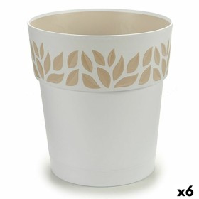 Self-watering flowerpot Stefanplast Cloe White Plastic 25 x 25 x 25 cm (6 Units) by Stefanplast, Flower Pots - Ref: S3627843,...