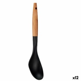 Ladle Black Natural Wood 7 x 33,5 x 3,5 cm (12 Units) by Kinvara, Serving spoons - Ref: S3627879, Price: 20,36 €, Discount: %