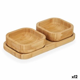 Set de Aperitivo Marrón Bambú (12 Unidades) de Kinvara, Platos y fuentes - Ref: S3627958, Precio: 57,02 €, Descuento: %