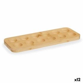 Egg cup Brown Bamboo 40 x 3,4 x 40 cm (12 Units) by Kinvara, Shelves and supports - Ref: S3627966, Price: 34,26 €, Discount: %