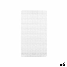 Tapete Antiderrapante para Duche Quadros Branco PVC 67,7 x 38,5 x 0,7 cm (6 Unidades) de Berilo, Acessórios para duche - Ref:...