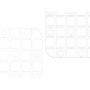 Non-slip Shower Mat Frames Transparent PVC 50,3 x 50,3 x 0,7 cm (6 Units) by Berilo, Shower accessories - Ref: S3628006, Pric...