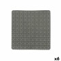 Tapete Antiderrapante para Duche Quadros Cinzento PVC 50,3 x 50,3 x 0,7 cm (6 Unidades) de Berilo, Acessórios para duche - Re...