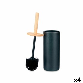 Toilet Brush Black Wood Resin 10,2 x 38 x 10,2 cm (4 Units) by Berilo, Toilet accessories - Ref: S3628074, Price: 43,23 €, Di...