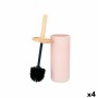 Toilet Brush Pink Wood Resin 10,2 x 38 x 10,2 cm (4 Units) by Berilo, Toilet accessories - Ref: S3628080, Price: 44,87 €, Dis...