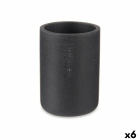 Toothbrush Holder Black Resin 7,8 x 10,5 x 7,8 cm (6 Units) by Berilo, Stands and dispensers - Ref: S3628088, Price: 19,92 €,...