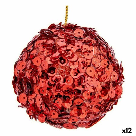 Conjunto de bolas de Natal Lantejoulas Vermelho Plástico 8 x 8 x 8 cm (12 Unidades) de Krist+, Natal - Ref: S3628307, Preço: ...