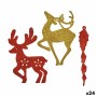 Christmas Decorations Set Red Golden Plastic 14,5 x 14,5 x 2 cm (24 Units) by Krist+, Christmas - Ref: S3628348, Price: 28,50...