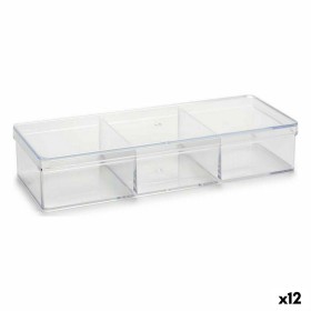 Organizador Transparente Plástico 20 x 3,5 x 7 cm (12 Unidades) de Berilo, Organizadores de cosméticos - Ref: S3628367, Preço...