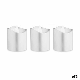 Ensemble de Bougies LED Argenté 3,7 x 3,7 x 5 cm (12 Unités) de Gift Decor, Bougies à LED - Réf : S3628368, Prix : 19,88 €, R...