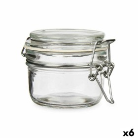 Bocal Transparent Métal verre Silicone 120 ml 11,3 x 7 x 8,3 cm (6 Unités) de Vivalto, Stockage des aliments - Réf : S3628372...