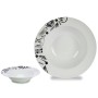 Plato para Pasta Blanco Negro Porcelana 30 x 7,5 x 30 cm (12 Unidades) de BigBuy Home, Platos y fuentes - Ref: S3628433, Prec...