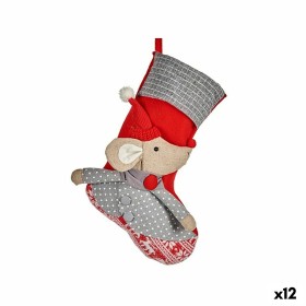 Adorno Natalício Meia de Natal Rato Vermelho 33 x 4 x 50 cm (12 Unidades) de Krist+, Natal - Ref: S3628463, Preço: 108,48 €, ...