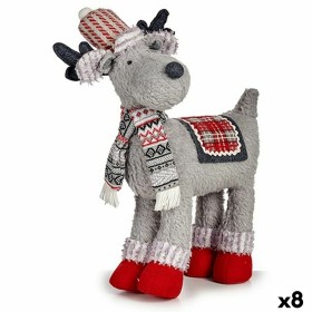 Figura Decorativa Rena de Natal Vermelho Cinzento 125 x 45 x 48 cm (8 Unidades) de Krist+, Natal - Ref: S3628464, Preço: 143,...