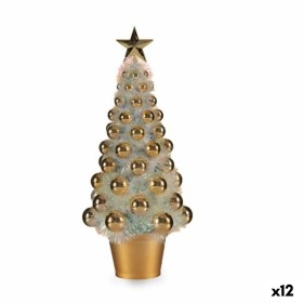 Decorative Figure Christmas Tree Golden polypropylene PET 16 x 37,5 x 16 cm (12 Units) by Krist+, Christmas - Ref: S3628481, ...