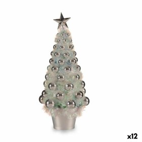 Decorative Figure Christmas Tree Silver polypropylene PET 16 x 37,5 x 16 cm (12 Units) by Krist+, Christmas - Ref: S3628482, ...