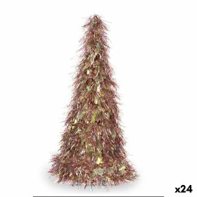 Deko-Figur Weihnachtsbaum Lametta Kupfer Pink Polypropylen PET 24 x 46 x 24 cm (24 Stück) von Krist+, Weihnachten - Ref: S362...