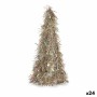 Figura Decorativa Árbol de Navidad Espumillón Bronce Polipropileno PET 24 x 46 x 24 cm (24 Unidades) de Krist+, Navidad - Ref...