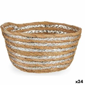 Cesta Decorativa Argentato Naturale 20 x 10 x 20 cm (24 Unità) di Krist+, Natale - Rif: S3628496, Prezzo: 55,54 €, Sconto: %