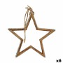 Décorations de Noël Étoile Argenté Jute Bois 28,5 x 6 x 56 cm (6 Unités) de Krist+, Noël - Réf : S3628499, Prix : 61,46 €, Re...