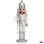 Figurine Décorative Casse-Noisette Blanc Argenté Plastique 9,5 x 28,5 x 7,5 cm (12 Unités) de Krist+, Noël - Réf : S3628528, ...