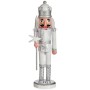 Figurine Décorative Casse-Noisette Blanc Argenté Plastique 9,5 x 28,5 x 7,5 cm (12 Unités) de Krist+, Noël - Réf : S3628528, ...