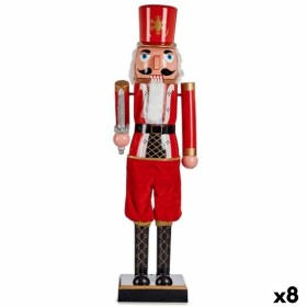 Decorative Figure Nutcracker Black Red Plastic 10 x 37 x 9 cm (8 Units) by Krist+, Christmas - Ref: S3628531, Price: 81,28 €,...