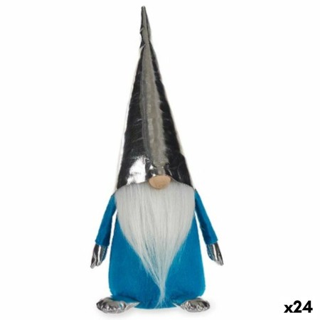 Figurine Décorative Gnome Bleu Blanc Argenté Polyester Bois Sable 12 x 32 x 13 cm (24 Unités) | Tienda24 - Global Online Shop Tienda24.eu