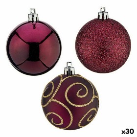 Set of Christmas balls Purple Plastic 6 x 7 x 6 cm (30 Units) by Krist+, Christmas - Ref: S3628557, Price: 58,87 €, Discount: %