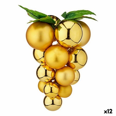 Bola de Natal Uvas Médio Dourado Plástico 18 x 18 x 28 cm (12 Unidades) de Krist+, Natal - Ref: S3628597, Preço: 75,94 €, Des...