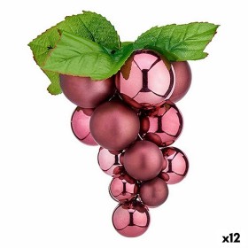 Bola de Natal Uvas Médio Cor de Rosa Plástico 18 x 18 x 28 cm (12 Unidades) de Krist+, Natal - Ref: S3628598, Preço: 75,94 €,...