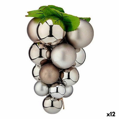 Bola de Natal Uvas Médio Prateado Plástico 18 x 18 x 28 cm (12 Unidades) de Krist+, Natal - Ref: S3628602, Preço: 75,94 €, De...