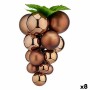 Bola de Natal Uvas Grande Castanho Plástico 22 x 22 x 33 cm (8 Unidades) de Krist+, Natal - Ref: S3628605, Preço: 65,22 €, De...