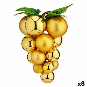 Bola de Natal Uvas Grande Dourado Plástico 22 x 26 x 23 cm (8 Unidades) de Krist+, Natal - Ref: S3628606, Preço: 65,22 €, Des...