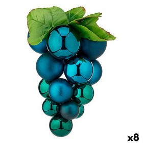 Bola de Natal Uvas Grande Azul Plástico 22 x 33 x 22 cm (8 Unidades) de Krist+, Natal - Ref: S3628611, Preço: 65,22 €, Descon...