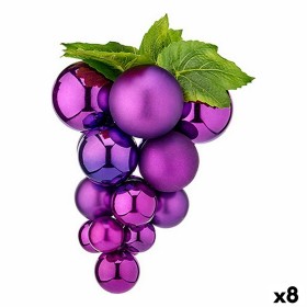 Boule de Noël Raisins Grand Violet Plastique 22 x 33 x 22 cm (8 Unités) de Krist+, Noël - Réf : S3628612, Prix : 65,22 €, Rem...