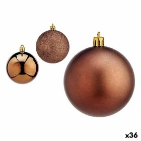 Conjunto de bolas de Natal Castanho Plástico Ø 7 cm (36 Unidades) de Krist+, Natal - Ref: S3628631, Preço: 56,57 €, Desconto: %