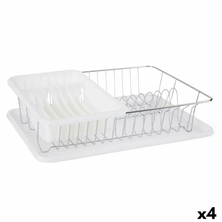 Draining Rack for Kitchen Sink White Metal Plastic 43,5 x 11 x 33,5 cm (4 Units) by Kinvara, Draining Boards - Ref: S3628662,...