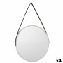 Wall mirror White Black Crystal Polyskin 45 x 45 x 3 cm (4 Units) | Tienda24 - Global Online Shop Tienda24.eu