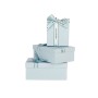 Juego de Cajas Decorativas Azul Cartón Lazo 3 Piezas de Pincello, Cajas - Ref: S3628753, Precio: 7,74 €, Descuento: %