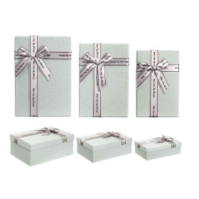 Set of decorative boxes Dark grey Cardboard Lasso 3 Pieces by Pincello, Boxes - Ref: S3628759, Price: 7,74 €, Discount: %