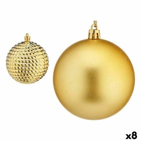 Set de Bolas de Navidad Dorado Plástico 8 x 9 x 8 cm (8 Unidades) de Krist+, Navidad - Ref: S3628809, Precio: 67,82 €, Descue...