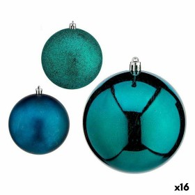 Set of Christmas balls Blue Plastic 10 x 11 x 10 cm (16 Units) by Krist+, Christmas - Ref: S3628817, Price: 64,76 €, Discount: %