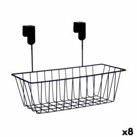 Basket for Kitchen Shelf Black Iron 28 x 12 x 9 cm (8 Units) by Kinvara, Shelves and supports - Ref: S3628837, Price: 32,22 €...