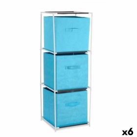 Shelves White Mint polypropylene Iron TNT (Non Woven) 35 x 35 x 102 cm (6 Units) | Tienda24 - Global Online Shop Tienda24.eu