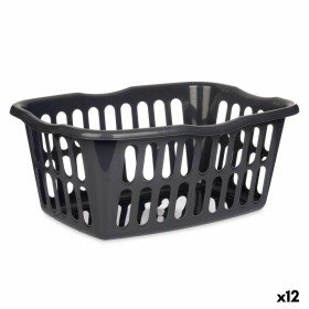 Panier Anthracite polypropylène 50 L 58 x 24 x 42 cm (12 Unités) de Kipit, Boîtes et coffres de rangement - Réf : S3628937, P...