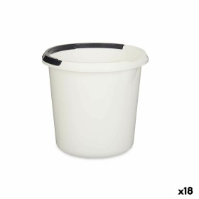 Cubo con Asa Blanco Antracita 10 L (18 Unidades) de BigBuy Home, Cubos - Ref: S3628939, Precio: 45,59 €, Descuento: %