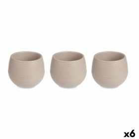 Set of pots Taupe Plastic 12 x 12 x 11 cm (6 Units) by Ibergarden, Flower Pots - Ref: S3628977, Price: 22,78 €, Discount: %