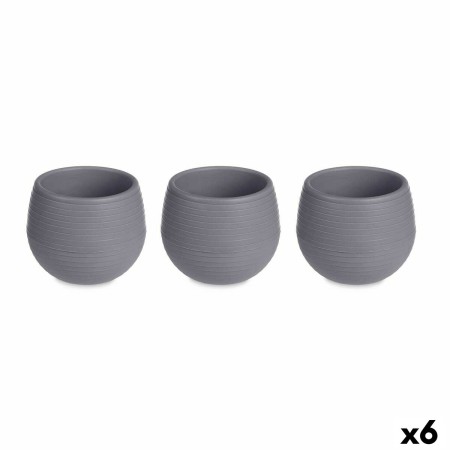 Set di Vasi Antracite Plastica 12 x 12 x 11 cm (6 Unità) di Ibergarden, Vasi tradizionali - Rif: S3628979, Prezzo: 22,78 €, S...