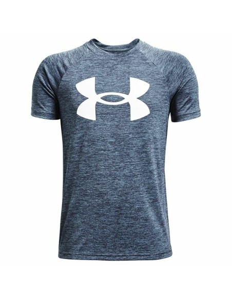 Jungen Kurzarm-T-Shirt Under Armour Tech Twist SS Blau Indigo | Tienda24 Tienda24.eu